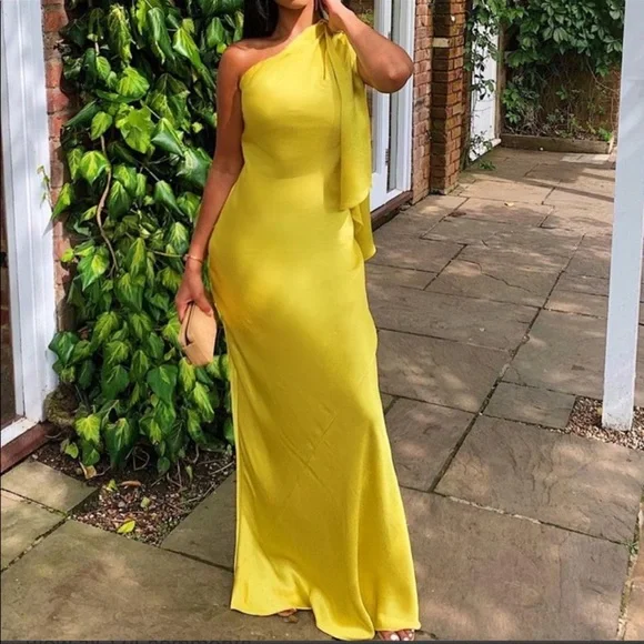 Zara | Dresses | Zara Yellow Satin Gown | Poshmark Zara | Dresses | Zara Yellow Satin Gown | Poshmark